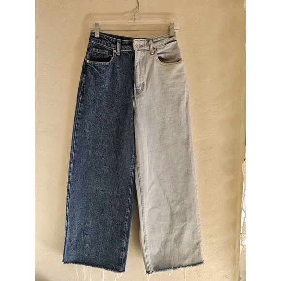 Wild Fable Highest Rise Wide Leg Ankle Duo Color Size 26R - Picture 1 of 7